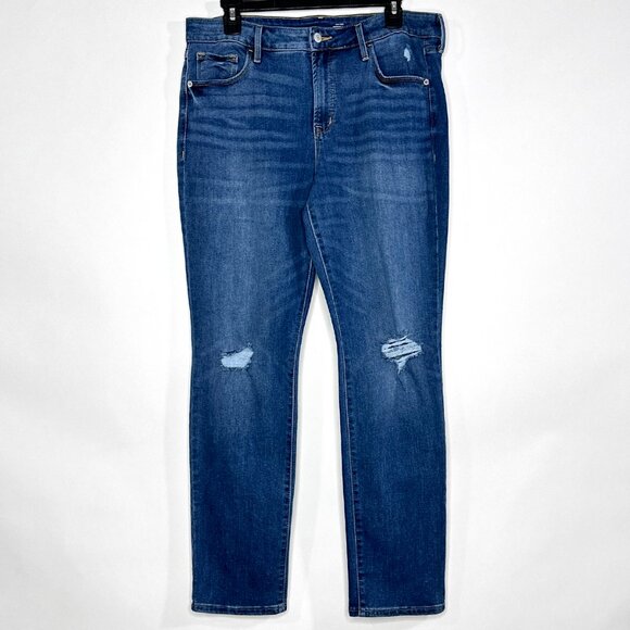 Old Navy High Rise Power Slim Straight Secret Slim Pockets Jeans Size 14 - Picture 1 of 12